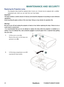 Page 38
31ViewSonic	 PJ588D/PJ568D/PJ508D

MAINTENANCE AND SECURITY
Replacing the Projection Lamp
The	project on	lamp	should	be	replaced	when	t	burns	out. 	It	should	only	be	replaced	w  th	a	certified	
replacement	part,	wh  ch	you	can	order	from	your	local	dealer.	
Important:
The lamp contains a certain amount of mercury and should be disposed of according to local ordinance 
regulations.
Avoid touching the glass surface of the new lamp: Doing so may shorten its operation life.
Warning:
Be...