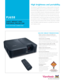 Page 1
The ViewSonic®PJ658 XGA projector is highly portable at 6.6 pounds
with amazing 2,500 lumens for powerful presentations in any lighting
environment. With multiple inputs, you can connect multiple display
sources to the PJ658 for dynamic multimedia presentations. Advanced
image processing, digital keystone correction and manual zoom and
focus ensure that your images are crisp, clear and sharp. The security
bar and Kensington
®security lock port give you the peace of mind that
your projector is secure....