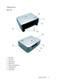 Page 8                                                                                                                          ViewSonic PJ755D 6
Product Overview
Main Unit
1 .  Focus Ring
2 . Zoom Ring
3 . Zoom Lens
4 . Elevator Button
5 . Elevator Foot
6 . Remote Control Receiver
7 . Connection Ports
8 . Power Socket
9 . Control Panel 