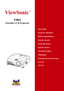 Page 1ViewSonic
®
PJ862
Portable LCD Projector
User Guide
Guide de l’utilisateur
Bedienungsanleitung
Guía del usuario
Guida dell’utente
Guia do usuário
Användarhandbok
Käyttöopas
Руководство пользователя
使用手冊
使用手冊 