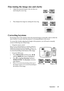 Page 29Operation 25
Fine-tuning the image size and clarity
1. Adjust the projected image to the size that you 
need using the zoom ring.
2. Then sharpen the image by rotating the focus ring.
Correcting keystone
Keystoning refers to the situation where the projected image is noticeably wider at either the 
top or bottom. It occurs when the projector is not perpendicular to the screen.
To correct this, besides adjusting the height of the projector, you will need to manually 
correct it following one of these...