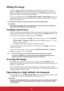 Page 4237
Hiding the image
In order to draw the audience's full attention to the presenter, you can use   on the 
projector or Blank on the remote control to hide the screen image. Press any key on the 
projector or remote control to restore the image. The word 'BLANK' appears at the lower 
right corner of the screen while the image is hidden.
You can set the blank time in the 
SYSTEM SETUP: Basic > Blank Timermenu to let 
the projector return the image automatically after a period of time when...