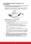 Page 4439
Controlling the projector through a LAN 
environment
This function is only available for the PJD6223/PJD6253/PJD6353/PJD6353s/PJD6383/PJD6383s
PJD6 3w/PJD66 3w  series.
The projector supports Crestron® software. With correct settings for the LAN Control 
Settings menu, you can manage the projector from a computer using a web browser when 
the computer and the projector are properly connected to the same local area network. 
Configuring the LAN Control Settings
If you are in a DHCP environment:
1. Take...