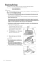 Page 49
Maintenance
46
Replacing the lamp
To prepare a new lamp, contact your de aler and tell the lamp type number.
T ype num ber: 
(PJD5122/PJD5211/PJD5221)
WARNING
Hg - Lamp contains mercury. Manage  in accordance with local disposal 
laws. See www.lamprecycle.org
• To reduce the risk of electrical shock, always turn the projector off and disconnect the 
power cord before changing the lamp.
• To reduce the risk of severe burns, allow the pr ojector to cool for at least 45 minutes 
before replacing the lamp....