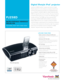 Page 1ViewSonic’s PJ258D ViewDock™projector sets the bar for digital
lifestyle projectors for work and play by converging entertainment
excitment with professional practicality. The integrated iPod dock 
lets you PROJECT CONTENT DIRECTLY FROM YOUR IPOD WITH
VIDEO for larger-than-life pictures and videos. The array of projector
connectivity options allows you to connect a PC, DVD player, game
consoles, and more. The PJ258D uses Texas Instruments DLP
®
technology for RAZOR SHARP DIGITAL IMAGES and brilliantly...