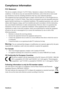 Page 2
PJ260DViewSonici

Compliance Information
FCC Statement
This device complies with part 15 of FCC Rules. Operation is subject to \
the following two 
conditions: (1) this device may not cause harmful interference, and (\
2) this device must accept 
any interference received, including interference that may cause undesir\
ed operation.
This equipment has been tested and found to comply with the limits for a\
 Class B digital device, 
pursuant to part 15 of the FCC Rules. These limits are designed to...