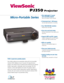 Page 1PJ350 3.3 pound micro-portable projector.
Feel confident walking into any presentation setting with the micro-portable
ViewSonic PJ350. Weighing in at just 3.3 pounds, this high-performance
projector is the ultimate choice for traveling business professionals who demand
excellent image quality in a lightweight, easy-to-carry package. With XGA
resolution, as well as high brightness and contrast, this projector makes it 
easy for you to present a positive image anytime, anywhere. Digital keystone...