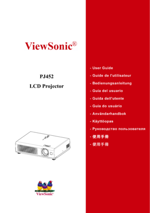 Page 1 
 
 
 
 
 
 
   
 
 
 
 
 
 
 
 
 
 
 
 
 
 
 
 
 
PJ452 
LCD Projector   