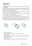 Page 16ViewSonic  PJ50213
Remote control
Putting Batteries
1. Remove the battery cover.
Slide back and remove the battery cover in the direction of the arrow.
2. Insert the batteries.
Align and insert the two AA batteries according to their plus and minus terminals as indi-
cated in the remote control.
3. Close the battery cover.
Replace the battery cover in the direction of the arrow and snap it back into place. WARNING
X Always handle the batteries with care and use them only as directed. Improper use 
may...