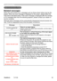 Page 104
Troubleshootng
Related messages
When the unit's power is on, messages such as those shown below may be dis-
played.	When	any	such	message	s	dsplayed	on	the	screen,	please	follow	the	
nstructons	descrbed	below.	If	the	same	message	s	dsplayed	after	the	remedy,	
or	f	a	message	other	than	the	followng	appears,	please	contact	your	dealer	or	
servce	company.
Although	these	messages	wll	be	automatcally	dsappeared	around	several	mn...