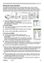 Page 28
Operating
Using the menu function
Ths	projector	has	the	followng	menus:	PICTURE,	IMAGE,	INPUT,	SETUP,	AUDIO,	
SCREEN,	OPTION,	NETWORK,	and	EASY 	MENU.	EASY	MENU	conssts	of	functons	
often used, and the other menus are classified into each purpose. Each of these menus is 
operated	usng	the	same	methods.	 The	basc	operatons	of	these	menus	are	as	follows.
1.	Press	the	MENU	button	on	the	remote	control	or	one	of	
the	cursor	buttons	on	the	projector.			
The	 Advanced	MENU,...