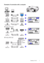 Page 12ViewSonic  PJ1172 7
Examples of connection with a computer
ComputerProjector
RGB outRGB cable
Audio out Stereo Mini cable
RS-232C cable
CAT-5 cable RS-232C port
Network port
