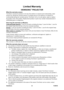 Page 32
PJ551DViewSonic26

Limited Warranty
VIEWSONIC® PROJECTOR
What the warranty covers: 
ViewSonic warrants its products to be free from defects in material and w\
orkmanship, under 
normal use, during the warranty period. If a product proves to be defect\
ive in material or 
workmanship during the warranty period, ViewSonic will, at its sole option, repair or replace 
the product with a like product. Replacement product or parts may includ\
e remanufactured or 
refurbished parts or components. 
How long the...