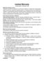 Page 39
34ViewSonic	 PJ506D

Limited Warranty
VIEWSONIC®	PROJECTOR
What the warranty covers:
V  ewSon  c 	 warrants 	  ts 	 products 	 to 	 be 	 free 	 from 	 defects 	  n 	 mater  al 	 and 	 workmansh  p, 	
under	 normal 	 use, 	 dur  ng 	 the 	 warranty 	 per  od. 	 If 	 a 	 product 	 proves 	 to 	 be 	 defect  ve 	  n 	
mater al 	 or 	 workmansh  p 	 dur  ng 	 the 	 warranty 	 per  od, 	 V  ewSon  c 	 w  ll, 	 at 	  ts...