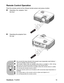 Page 18ViewSonic  Pro8500 16
Remote Control Operation
Point the remote control at the infrared remote sensor and press a button.
„Operating the projector from
the front
„Operating the projector from 
the rear
7m5m15
308m6m
6m
15306m
6m8m
„Do not point the laser directly to the peoples eyes (especially small children). 
There is a danger of injury to the eyes.
„The remote control may not operate when there is sunlight or other strong
light such as a fluorescent lamp shining on the remote sensor.
„Operate the...