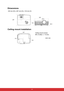 Page 56 49
Dimensions
 335 mm (W) x 267 mm (D) x 132 mm (H)
Ceiling mount installation
267
132335
64.5
84.9
174227
103
Ceiling mount screws:
M4 x 8 (Max. L = 8 mm)
Unit: mm 