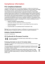 Page 3i
FCC Compliance Statement
This device complies with part 15 of FCC Rules. Operation is subject to \
the following two 
conditions: (1) this device may not cause harmful interference, and (\
2) this device must accept 
any interference received, including interference that may cause undesir\
ed operation.
This equipment has been tested and found to comply with the limits for a\
 Class B digital 
device, pursuant to part 15 of the FCC Rules. These limits are designed to provide reasonable 
protection...