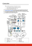 Page 2417
Connection
When connecting a signal source to the projector, be sure to:
1. Turn all equipment off before making any connections.
2. Use the correct signal cables for each source.
3. Ensure the cables are firmly inserted. 
In the connections shown below, some cables may not be included with the projector (see 
Shipping contents on page 5). They are commercially available from electronics stores.
The connection illustrations below are for reference only. The rear connecting jacks available 
on the...
