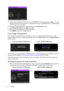 Page 2222 Operation  
3. As the window indicates, the four arrow keys ( / / /) respectively represent 4 digits (1, 2, 3, 4). 
Use the arrow keys on the projector or remote control to set a six-digit password. The digits display 
as ****** when you enter them.
4. Re-enter the same password to verify and return to the Password window.
5. Select Pow e r  O n  L o c k and use  /  to set On.
6. Enter the current password to enable the function.
7. Press BACK to save your changes and exit.
If you forget the password...