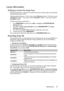 Page 49Maintenance 49
Lamp information
Getting to know the lamp hour
When the projector is in operation, the duration (in hours) of lamp usage is automatically 
calculated by the built-in timer. 
Total (equivalent) lamp hour = 2.22 x (hours used in Normal mode) + 1.67 x (hours used 
in Economic mode) + 1.54 x (hours used in SmartEco mode) + 1.00 x (hours used in 
LampSave mode)
To obtain the lamp hour information:
1. Press MENU/EXIT and then press  /  to highlight the SYSTEM SETUP: 
Advanced menu.
2. Press  to...