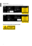 Page 88
Product label
Manufacturer’s ID Label, Explanatory Label and Certification Statement Label.
CAUTION
Possibly hazardous optical radiation emitted  from this product. 
Do not stare at operating lamp .
May be harmful to the eyes. A
TTENTIO N
Ce produit peut émettre des rayonnement s
optiques dangereux.
Ne pas fixer la lampe en fonctionnement. Peut être nocif pour les yeux.
RISK GR
OUP 2
Complies with FD A performance standards for lase r
products except for deviations pursuant to Laser 
Notice No. 50,...