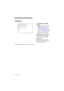 Page 1010 Overview
Controls and functions
Projector
For more information, see Indicators on page 61.
1.  POWER button/POWER 
indicator
• Toggles the projector between 
standby mode and on. See 
Starting up the projector on 
page 26 and Shutting down the 
projector on page 28 for details.
• Lights up or flashes when the 
projector is under operation.
2. TEMP (Temperature) indicator
Lights up in red if the projector’s 
temperature becomes too high.
3. LED indicator
Indicates the status of the lamp. 
Lights up or...