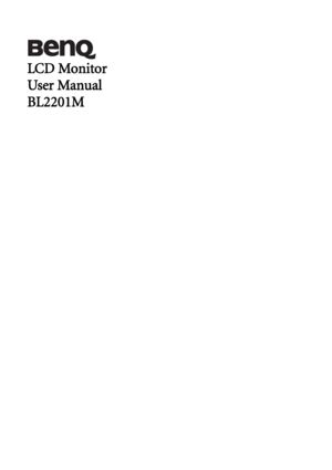 Page 1LCD Monitor
User Manual
BL2201M
 
