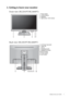 Page 7  7   Getting to know your monitor
2. Getting to know your monitor
Front view (BL2201PT/BL2400PT)
Back view (BL2201PT/BL2400PT)
1. Power button
2. Control buttons
3. Speakers
4. Light sensor / ECO sensor
5. AC Power Input jack
6. Cable clip
7. Line In
8. Headphone jack
9. DisplayPort socket
10.DVI-D socket 
11. D-Sub socket
12.Lock switch
12334
51278101169
 