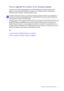 Page 21  21   Getting the most from your BenQ monitor
How to upgrade the monitor on an existing computer
This instruction details the procedure for manually updating the existing monitor driver 
software on your Microsoft Windows computer. It is currently tested as compatible for 
Windows 8 and Windows 7 Operating System (OS). 
Installing monitor driver software involves selecting an appropriate information file (.inf) on the 
BenQ LCD Monitor CD-ROM for the particular model monitor you have connected, and...