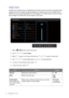 Page 4040  Navigating the main menu  
Audio menu
Available menu options may vary depending on the input sources, functions and settings. Menu 
options that are not available will become grayed out. And keys that are not available will be 
disabled and the corresponding OSD icons will disappear. For models without certain functions, 
their settings and related items will not appear on the menu.
1.  Select 
 (Menu) from the hot key menu.
2.  Use   or   to select 
Audio.
3.  Select   to go to a sub menu, and then...