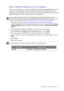 Page 19  19   Getting the most from your BenQ monitor
How to install the monitor on a new computer
This instruction details the procedure for selecting and installing the BenQ LCD Monitor driver 
software on a new computer which has never had a monitor driver installed before. This 
instruction is only suitable for a computer which has never been used before, and for which the 
BenQ LCD Monitor is the first ever monitor to be connected to it.
1.  Follow the instructions in How to assemble your monitor hardware...