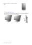 Page 2020  How to assemble your monitor hardware  
Viewing angle adjustment
You may position the screen to the desired angle with -5° to + 20° monitor tilt, 90° (left and 
right total) monitor swivel, and 150 mm monitor height.
4. Adjust the monitor to the desired viewing 
angle.
-5-5O O
 ~ +20~ +20O-5O ~ +20O-45-45O O ~ +45~ +45O-45O ~ +45O
150 mm
 