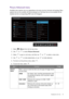 Page 39  39   Navigating the main menu
Picture Advanced menu
Available menu options may vary depending on the input sources, functions and settings. Menu 
options that are not available will become grayed out. And keys that are not available will be 
disabled and the corresponding OSD icons will disappear. 
1.  Select   (
Menu) from the hot key menu.
2.  Use   or   to select 
Picture Advanced.
3.  Select   to go to a sub menu, and then use   or   to select a menu item.
4.  Use   or   to make adjustments, or use...