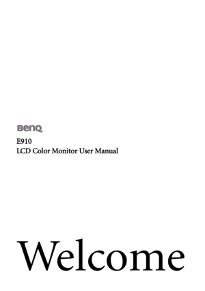 Page 1Welcome
E910
LCD Color Monitor User Manual
 