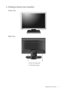 Page 5  5   Getting to know your monitor
2. Getting to know your monitor
Front view
Back view
1. Power AC input jack
2. D-Sub input socket
 