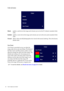 Page 2020  How to adjust your monitor  
Color sub menu
Bluish    - applies a cool tint to the image and is factory pre-set to the PC industry standard white 
color.
Reddish - applies a warm tint to the image and is factory pre-set to the news print standard white 
color.
Normal  - allows video and still photographs to be viewed with natural coloring. This is the factory 
default color.
User Preset
User Preset is provided so you can tailor the 
image color tint to suit your liking. The blend of 
the Red, Green...