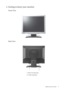 Page 5  5   Getting to know your monitor
2. Getting to know your monitor
Front View
Back View 
1. Power AC input jack
2. D-Sub Connector
1                                2
 