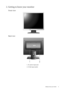 Page 5  5   Getting to know your monitor
2. Getting to know your monitor
Front view
Back view 
1. AC power input jack
2. D-Sub input socket
 