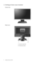 Page 66  Getting to know your monitor  
2. Getting to know your monitor
Front view
Back view 
1. AC power input jack
2. D-Sub input socket
 