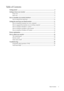 Page 3Table of Contents 3
Ta b l e  o f  C o n t e n t s
Getting started  ...................................................................................................................... 4
Getting to know your monitor  ............................................................................................ 6
Front view  ....................................................................................................................6
Back view...