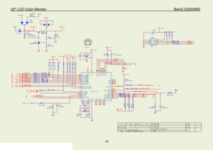 Page 3622″ LCD Color Monitor                                                                         BenQ G2200WE 
36                                                                   
1. 0B
5 7
Monday ,  D ec em ber 28,  2009 715G2507-2-K
<
称爹>5.MCU/RTD2120LOEM MOD EL
Size
R ev
Date Sheetof
TPV MOD EL
PC B N AME
称爹
T P V   ( Top    Victory     Electronics    Co . ,   Ltd. )
Key Component絬  隔  瓜  絪  腹
R 404
10K 1/ 16W
R 416
10K 1/ 16W
MCU_VCC_S
R 411
4K7 1/ 16W
C 403
0. 1uF / 16V
LED _G#
{2}KEY 0 {2}
CRY...