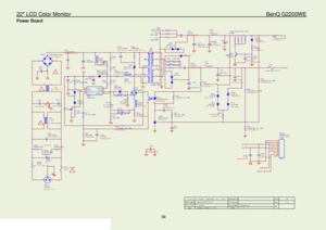 Page 3922″ LCD Color Monitor                                                                         BenQ G2200WE 
39                                                                   
Power  Board 
R 914
0. 27Ω  2W
61G152M27852TR 911
1K +-5% 1/ 8WR 926
10K +-5% 1/ 8W
61G0805103
R 924
1. 5KOH M +-5% 1/ 8W
61G0805152  Y
D 900
PR 1007R
  93G1100 1152T
R 938
10K 1/ 8W
61G0805103
R 907
NC
R 903
680KΩ  1/ 4W
C 901
0. 001uF / 250V
R 941
4.0A/250V
!
Z D 921
R LZ 13B
93G 39S 40  T
1
2
C 925
NC
C 931
0. 1uF
65G0805104...