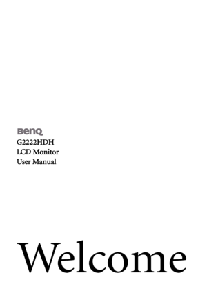 Page 1Welcome
G2222HDH
LCD Monitor
User Manual
 