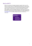 Page 3  3
BenQ ecoFACTS
BenQ has been dedicated to the design and development of greener product as part of its 
aspiration to realize the ideal of the Bringing Enjoyment N Quality to Life corporate vision 
with the ultimate goal to achieve a low-carbon society. Besides meeting international regulatory 
requirement and standards pertaining to environmental management, BenQ has spared no 
efforts in pushing our initiatives further to incorporate life cycle design in the aspects of 
material selection,...