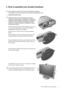 Page 7  7   How to assemble your monitor hardware
3. How to assemble your monitor hardware
If the computer is turned on you must turn it off before continuing. 
Do not plug-in or turn-on the power to the monitor until instructed to do so. 
1. Attach the monitor base.
Please be careful to prevent damage to the monitor. 
Placing the screen surface on an object like a stapler or a 
mouse will crack the glass or damage the LCD substrate 
voiding your warranty. Sliding or scraping the monitor 
around on your desk...