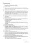 Page 45  45   Troubleshooting
Troubleshooting
Frequently asked questions (FAQ)
The image is blurred:
Read the instructions on the link Adjusting the Screen Resolution on the CD, and then 
select the correct resolution, refresh rate and make adjustments based on these instructions
How do you use a VGA extension cable?
Remove the extension cable for the test. Is the image now in focus? If not, optimize the 
image by working through the instructions in the Adjusting the refresh rate section on the 
link Adjusting...