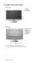 Page 66  Getting to know your monitor  
2. Getting to know your monitor
Front view
Back view
1. Speakers
2. Power button
3. Control buttons
4. AC Power Input jack
5. Line In
6. Headphone jack
7. HDMI socket
8. DVI-D socket
9. D-Sub socket
10.Lock switch
2 3
11
41056897
• Above diagram may vary depending on the model.
• Picture may differ from product supplied for your region.
 