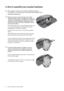 Page 1010  How to assemble your monitor hardware  
4. How to assemble your monitor hardware
If the computer is turned on you must turn it off before continuing. 
Do not plug-in or turn-on the power to the monitor until instructed to do so. 
1. Attach the monitor base.
Please be careful to prevent damage to the monitor. 
Placing the screen surface on an object like a stapler or a 
mouse will crack the glass or damage the LCD substrate 
voiding your warranty. Sliding or scraping the monitor 
around on your desk...