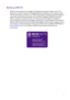 Page 3  3
BenQ ecoFACTS
BenQ has been dedicated to the design and development of greener product as part of its 
aspiration to realize the ideal of the Bringing Enjoyment N Quality to Life corporate vision 
with the ultimate goal to achieve a low-carbon society. Besides meeting international regulatory 
requirement and standards pertaining to environmental management, BenQ has spared no 
efforts in pushing our initiatives further to incorporate life cycle design in the aspects of 
material selection,...