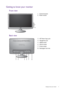 Page 7  7   Getting to know your monitor
Getting to know your monitor
Front view
Back view
1.  Control buttons
2.  Power button
1
2
3.  AC Power Input jack
4.  Headphone jack
5.  HDMI socket
6.  DVI-D socket
7.  D-Sub socket
8.  Kensington lock slot
34 567 8
 